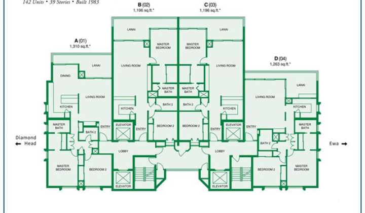 2470 Kalakaua Avenue,Honolulu,Hawaii,96815,2 ベッドルーム ベッドルーム,2 バスルームバスルーム,コンド / タウンハウス,Kalakaua,18,18121658